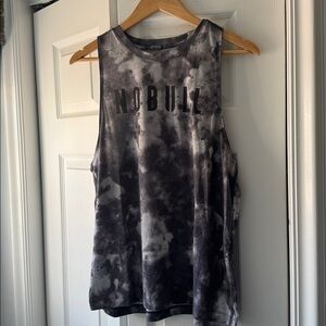 NOBULL midnight blue/white Tie-Dye muscle Tank